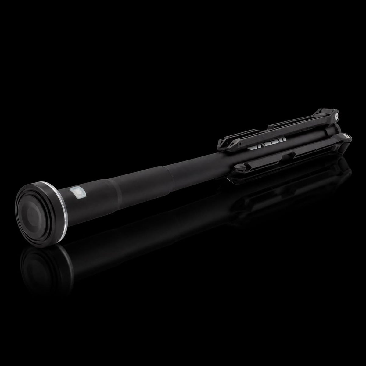 folded up Fli Telescoping Mobile Area Light in a three quarter pose
