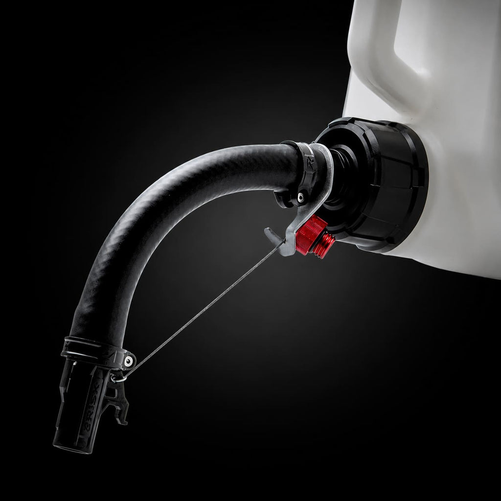 close up of a black hose bender