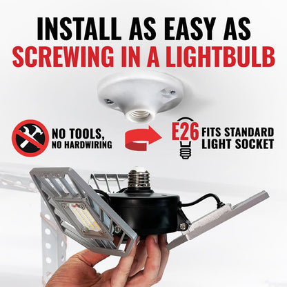 TRiLIGHT - Luz de techo para garaje activada por movimiento 
