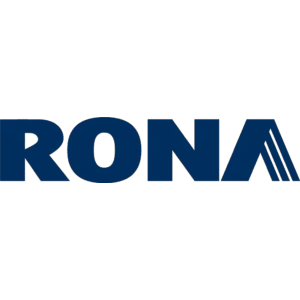 RONA logo in blue on a white background