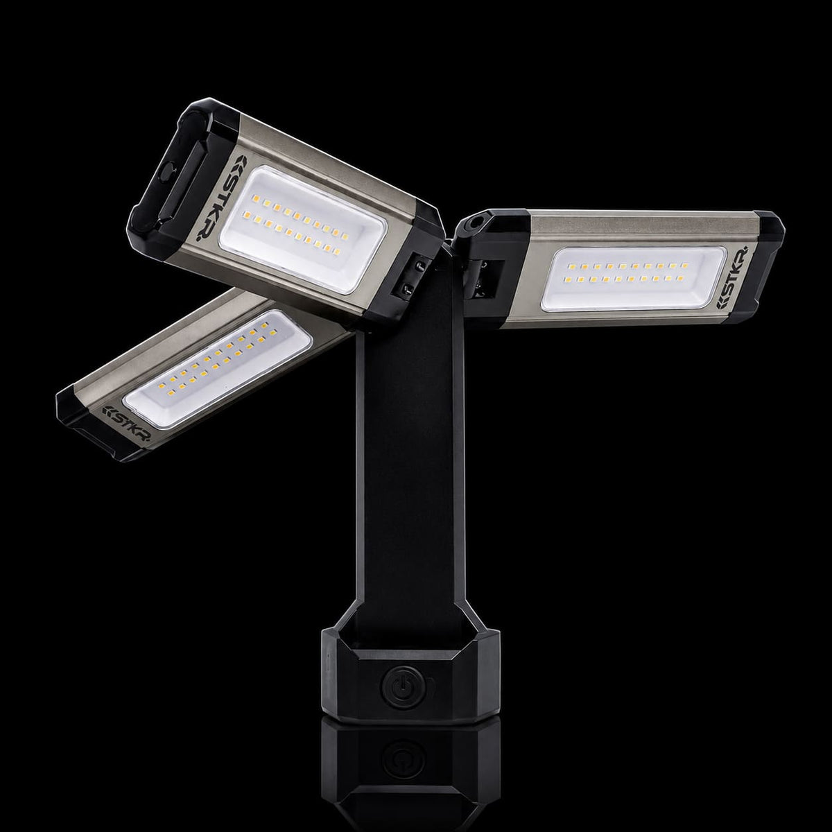 TRi-Mobile Area Work Light - Rechargeable Shoplight with Triple Pivoting LED Light Heads by STKR Concepts - pivoting heads