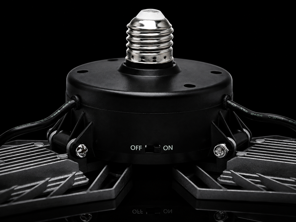 TRiLIGHT 2.0 motion sensor ON and OFF switch close-up