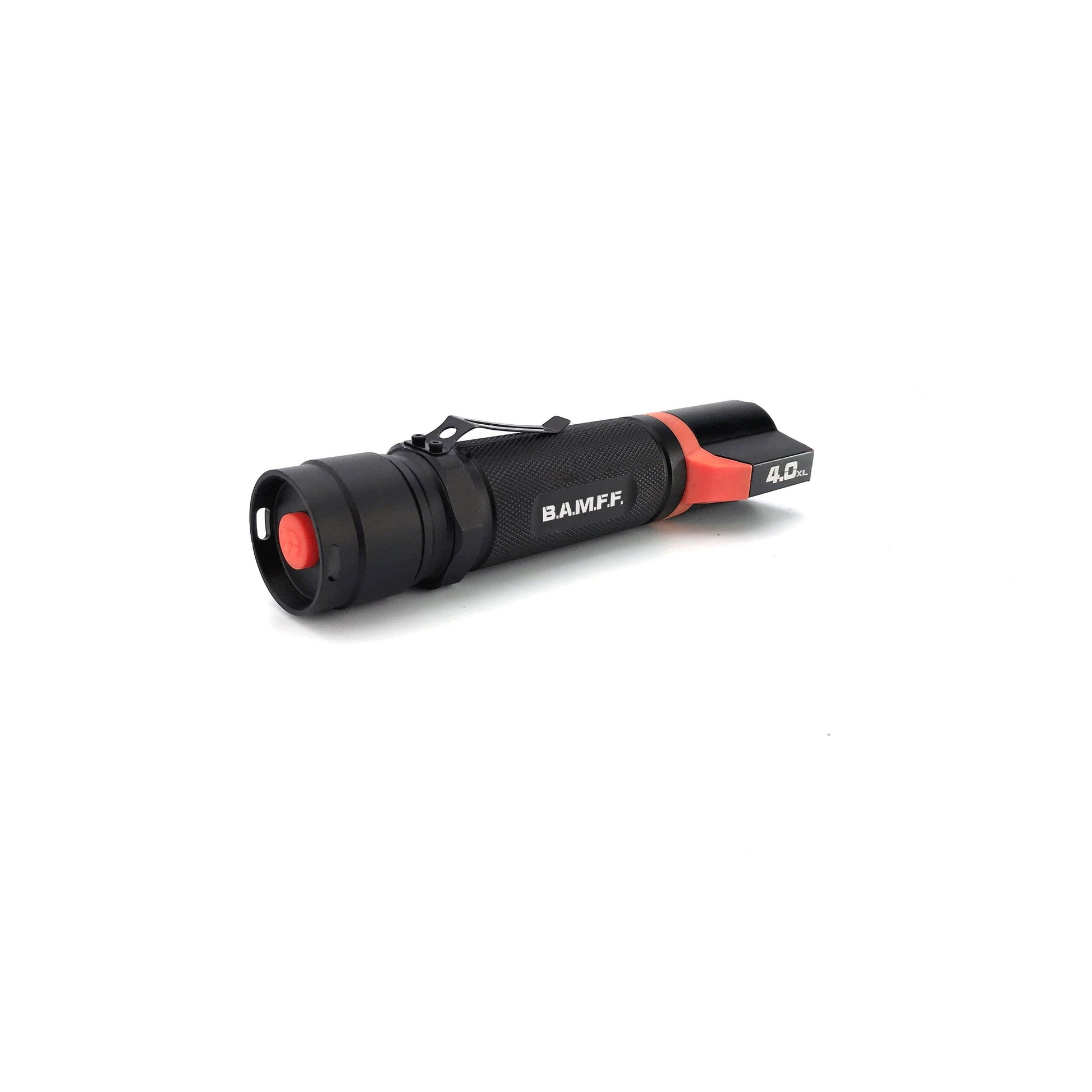 BAMFF 4.0XL dual LED flashlight with tactical tail switch position | STKR Concepts - striker flashlight