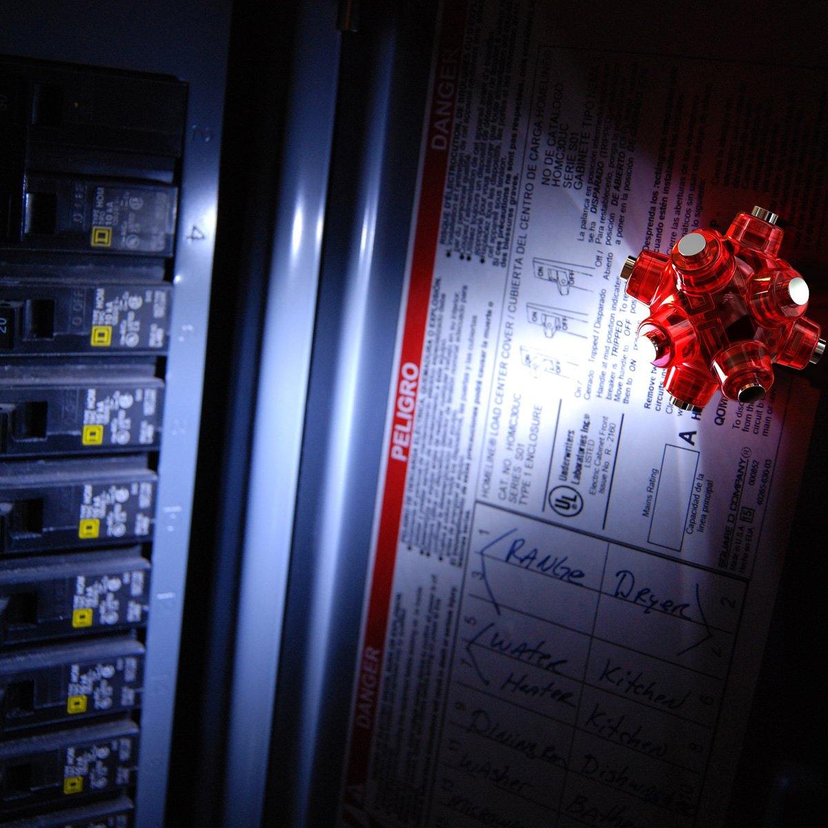 Light up circuit breaker panel at night hands-free | Magnetic Light Mine by STKR Concepts